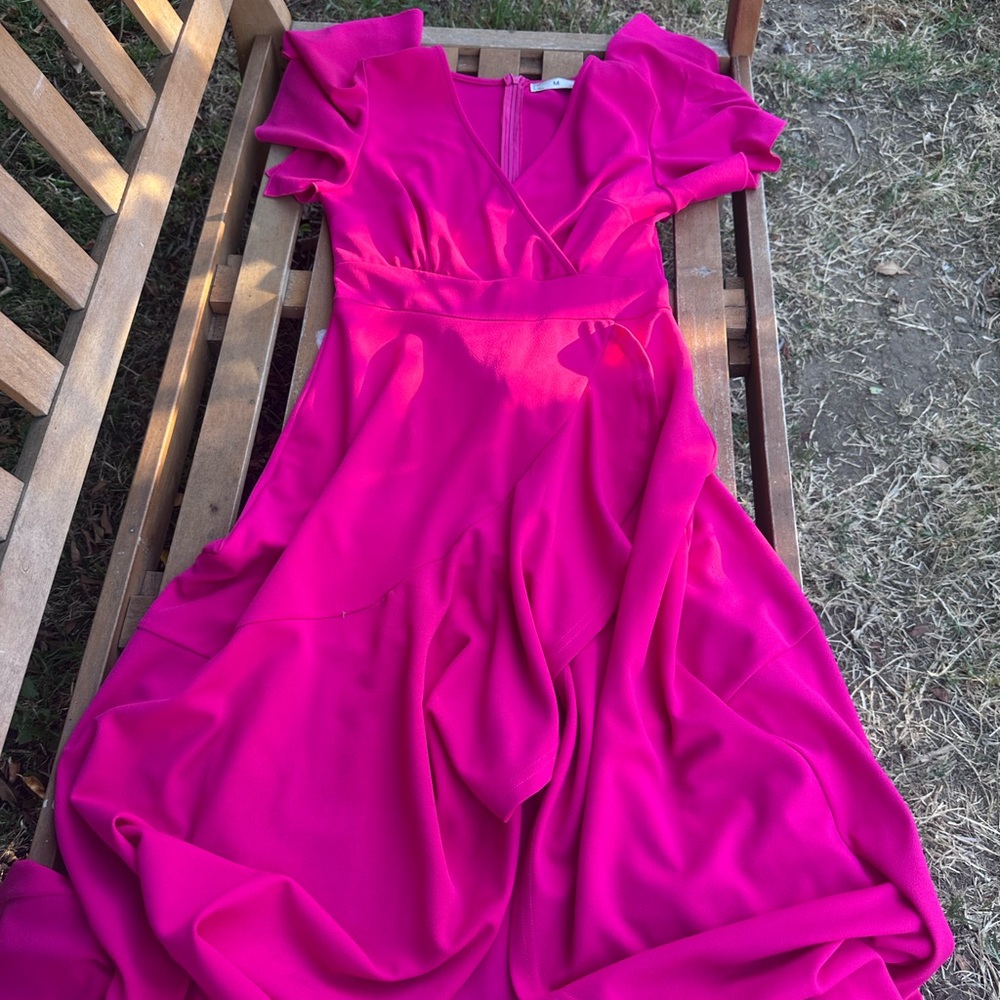 Studio M Vibrant Fuchsia Maxi Dress